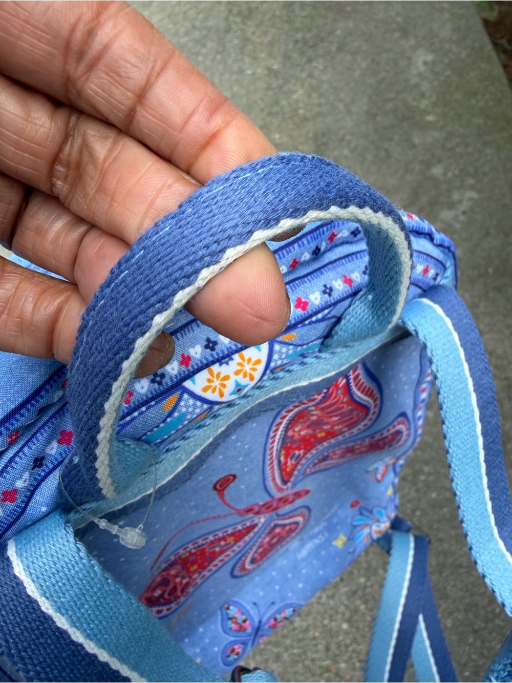 Brighton Love Bandana Paisley Butterfly Backpack Blue NWT - Picture 11 of 12